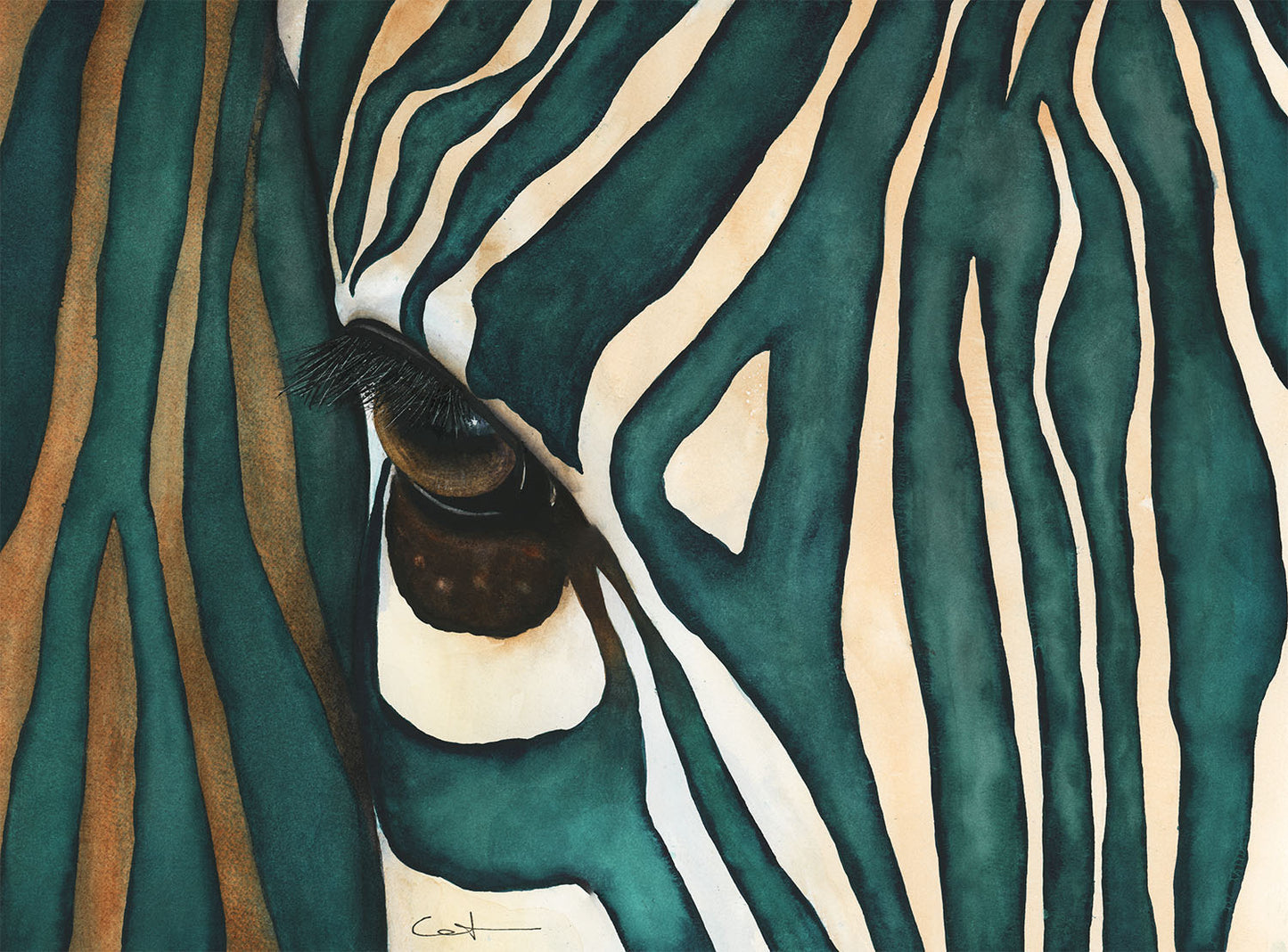 EYE OF THE SAVANNAH | Zebra Art | Original Watercolor Painting