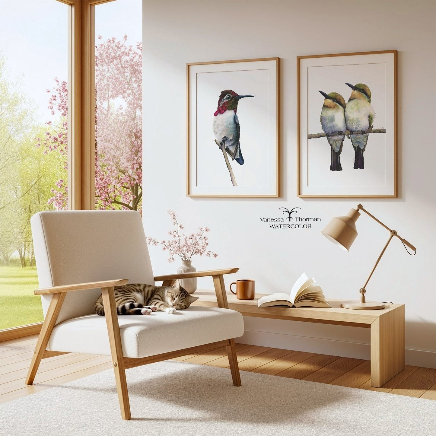 Bee Hummingbird II | Hummingbird Watercolor Art Print | Bird Art Giclée