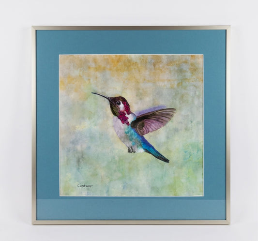 CROWNED JEWEL | Hummingbird Art | Original Watercolor Painting