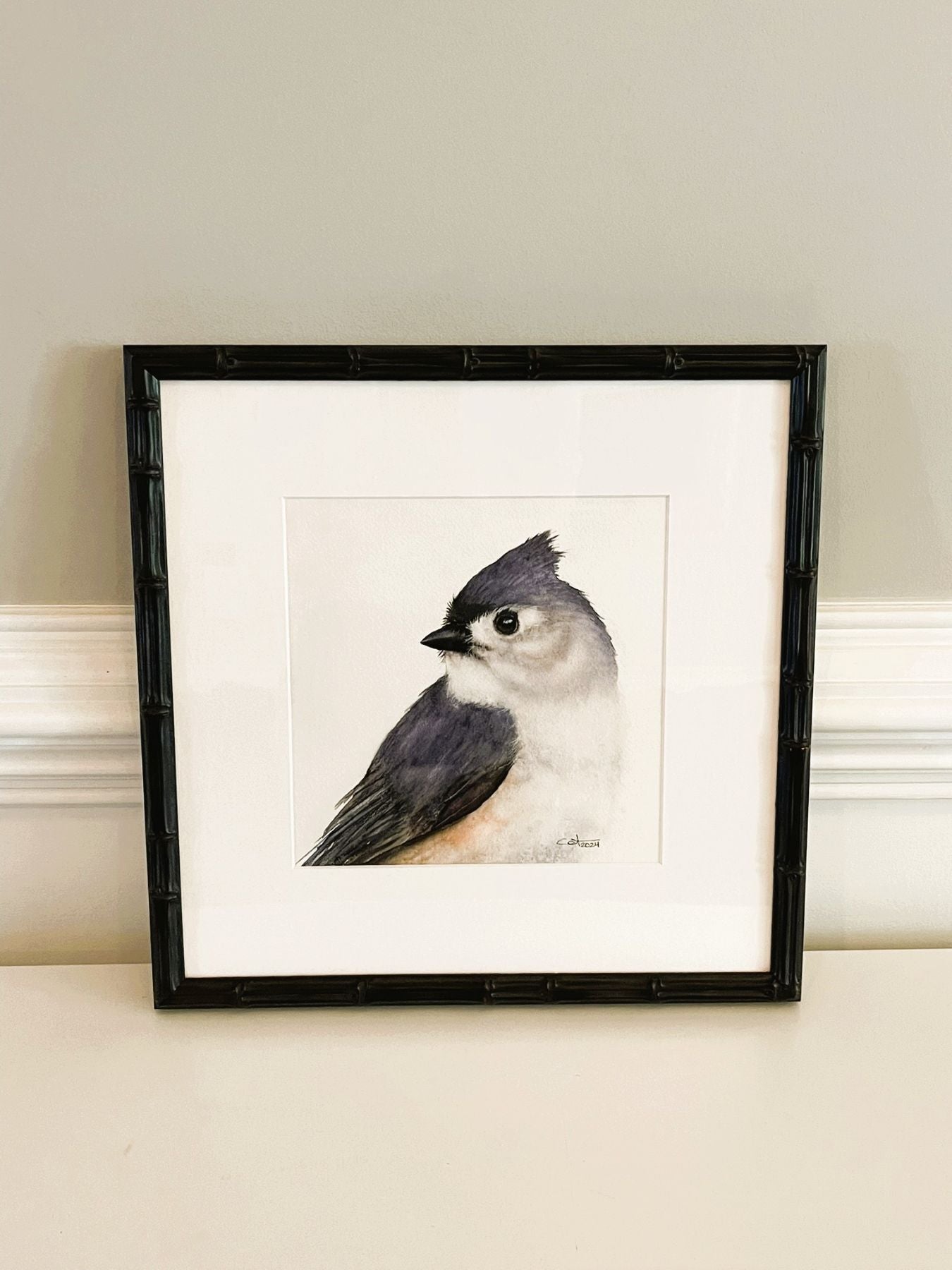 TILLY | Tufted Titmouse Art | Original Watercolor Painting