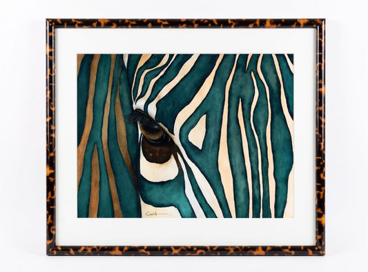 EYE OF THE SAVANNA | Zebra Art | Original Watercolor Painting