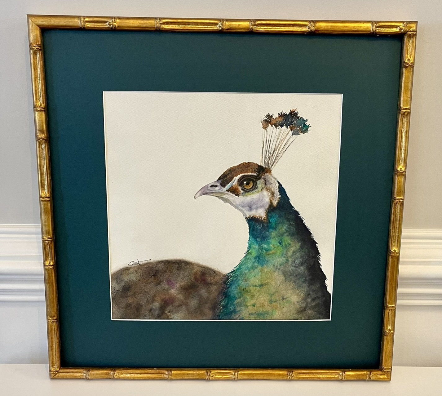 PRISCILLA | Peacock Art | Original Watercolor Painting