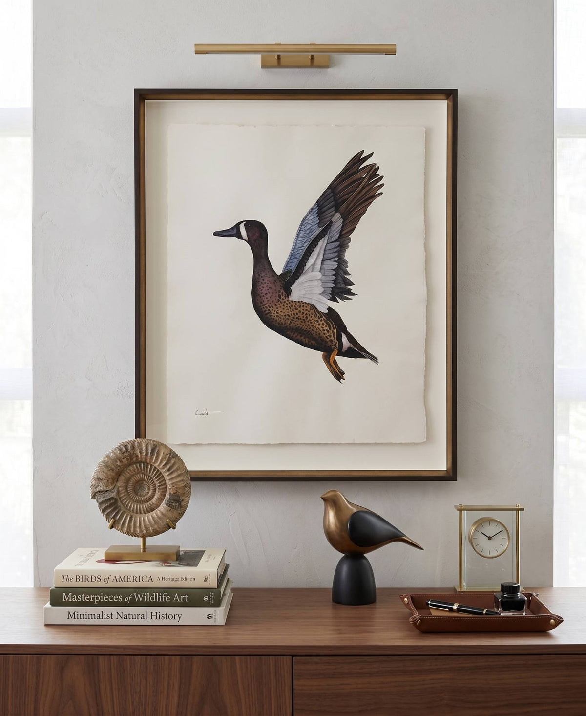 BLUE-WINGED TEAL DRAKE | Flying Duck Art