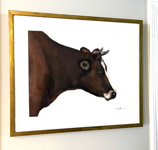 CLEMENTINE | Cow Art | Original Watercolor Painting