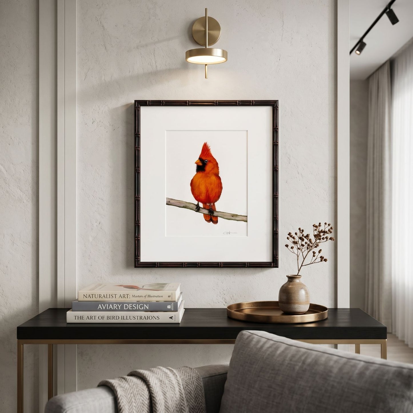 PERCY | Northern Cardinal Art | Original Watercolor Painting
