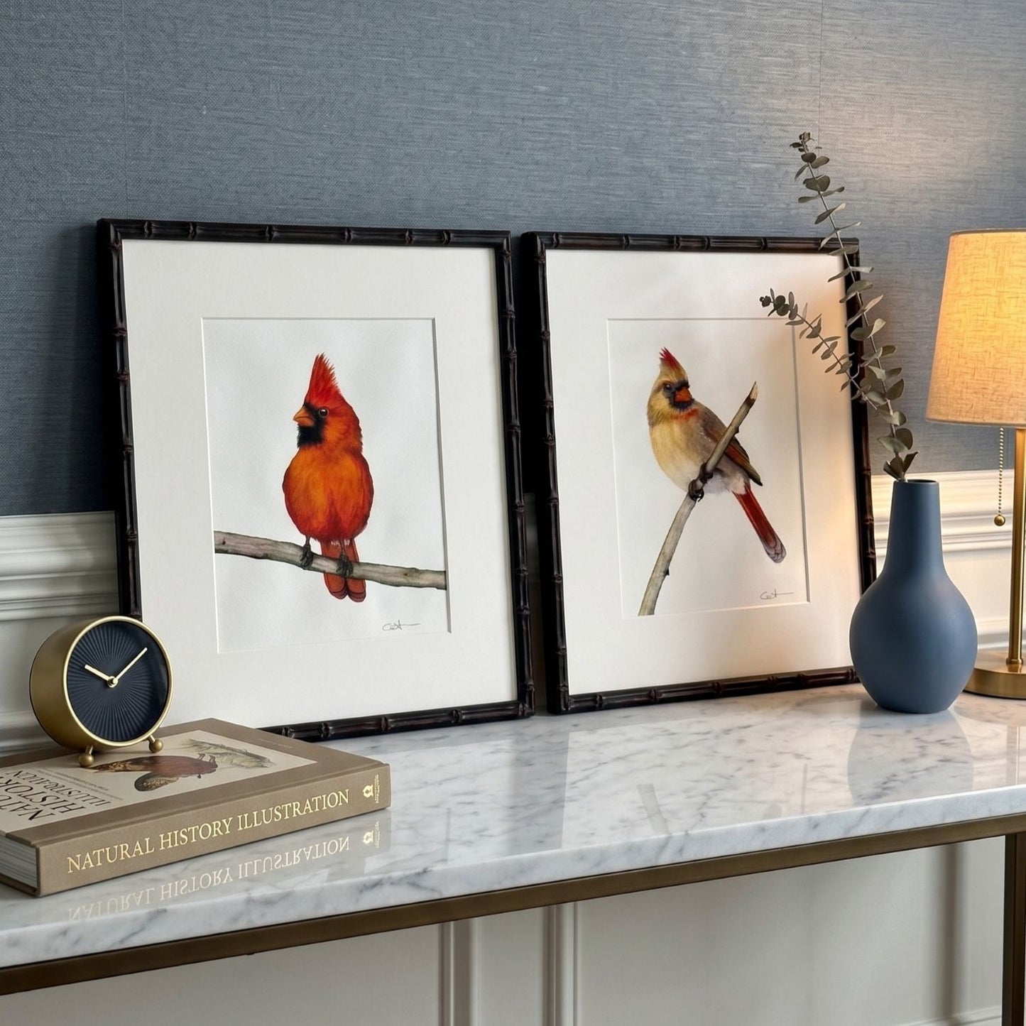PERCY | Northern Cardinal Art | Original Watercolor Painting