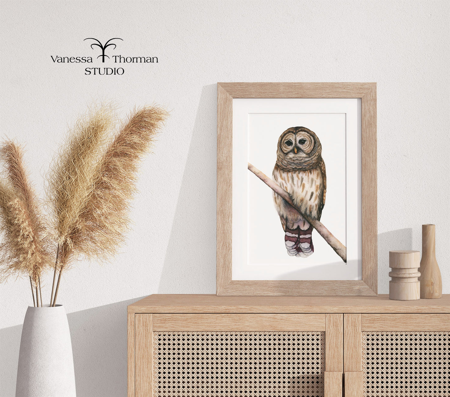 Barred Owl | Owl Watercolor Art Print | Bird Art Giclée