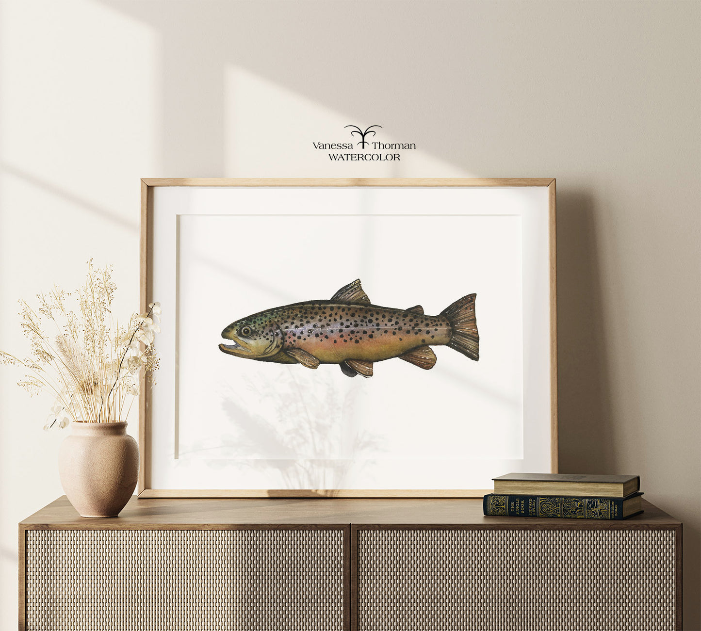 Brown Trout I | Trout Watercolor Art Print | Fish Art Giclée