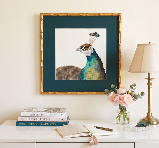 PRISCILLA | Peacock Art | Original Watercolor Painting