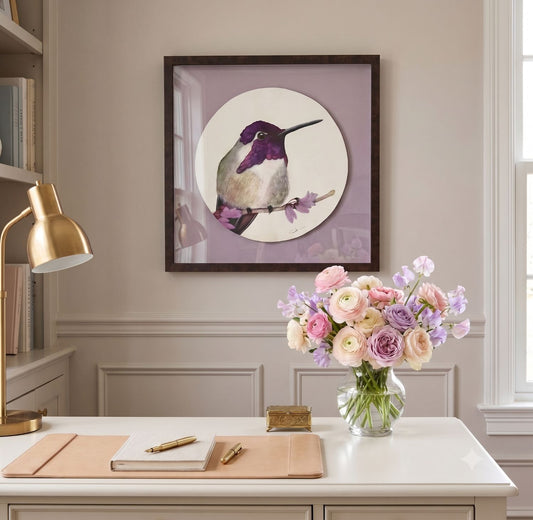 ROYAL JEWEL | Costa's Hummingbird Art | Original Watercolor Painting